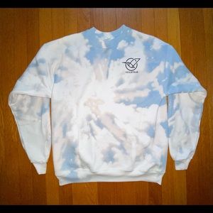 Violetear Bleach Dyed Crewneck White/Blue